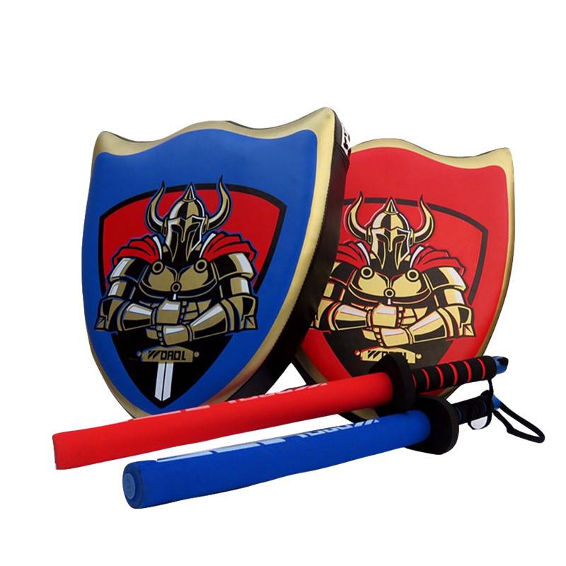 Knight shield + sword target (red + blue) group